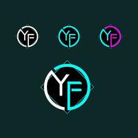 yf modieus brief logo ontwerp met cirkel vector