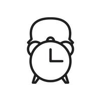 tijd en klok icoon. uur, kijk maar en datum lineair pictogrammen. tijd beheer en timer zwart schets vector tekens en symbolen.