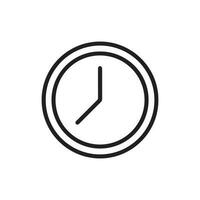 tijd en klok icoon. uur, kijk maar en datum lineair pictogrammen. tijd beheer en timer zwart schets vector tekens en symbolen.