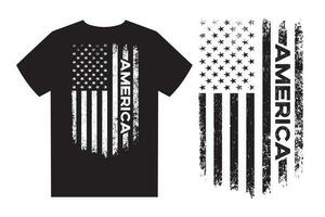 Amerika vlag t overhemd ontwerp vector