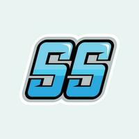 55 racing getallen logo vector