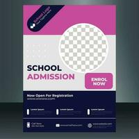 school- toelating sociaal media poster vector