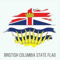 Canada provincie Brits Columbia staat vector vlag ontwerp sjabloon