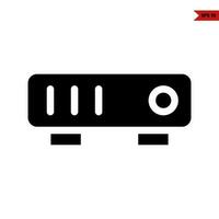 projector glyph-pictogram vector