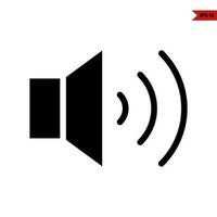 geluid muziek- glyph icoon vector