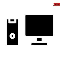 computer glyph-pictogram vector