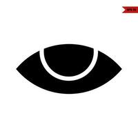 oog glyph icoon vector