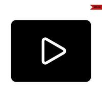 video glyph-pictogram vector