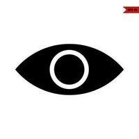 oog glyph icoon vector