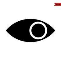 oog glyph icoon vector