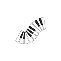 piano logo ontwerp sjabloon. vector