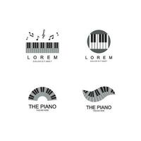 piano logo ontwerp sjabloon vector