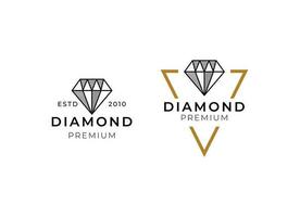 goud diamant logo ontwerp. luxe merk sieraden logo vector
