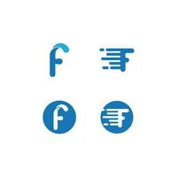 brief f logo icoon vector