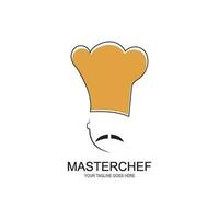 hoed chef logo sjabloon vector