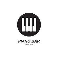 piano logo ontwerp sjabloon. vector