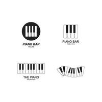 piano logo ontwerp sjabloon. vector