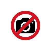 Nee camera's toegestaan teken, Nee fotograferen of fotografie, verbod teken vector