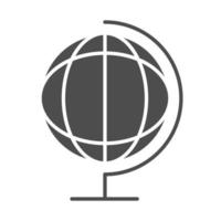 leer school en onderwijs wereldbol kaart geografie silhouet stijlicoon vector