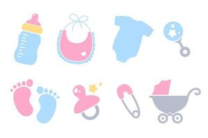 baby shower vector ontwerp gebruikt voor het opvoeden van pasgeborenen geïsoleerd op een witte achtergrond