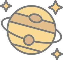 Saturnus vector icoon ontwerp