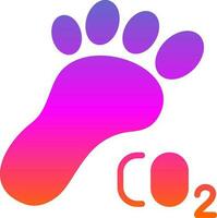 koolstof voetafdruk vector icoon ontwerp