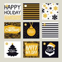 Kerst Cadeaukaartjes Vector Pack