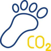 koolstof voetafdruk vector icoon ontwerp