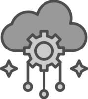 wolk intelligentie- vector icoon ontwerp