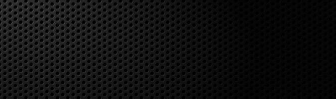 abstracte donkere zwarte geometrische zeshoekige mesh materiaal koptekst metalen technologie banner met lege ruimte voor uw logo vector abstracte breedbeeld achtergrond