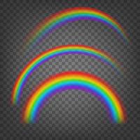 realistische regenboogset vector