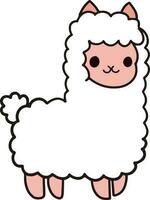 vector schattig dier alpaca illustratie