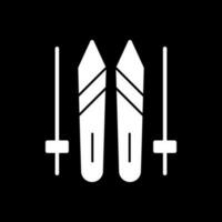 ski stokjes vector icoon ontwerp