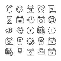 bundel van vijfentwintig kalenders set collectie iconen vector