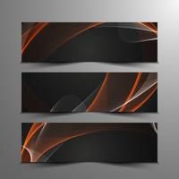 Abstracte kleurrijke golvende elegante geplaatste banners vector