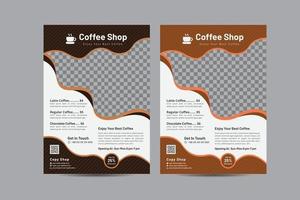 creatieve coffeeshop flyer ontwerpsjabloon vector