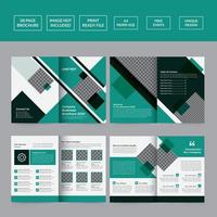 Creatieve zakelijke brochure van 8 pagina's met modern abstract ontwerp vector