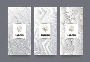 vector set verpakking sjablonen geometrisch patroon voor luxe producten