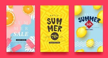 zomer verkoop achtergrond lay-out poster banner vector