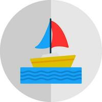 het zeilen boot vector icoon ontwerp