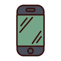 smartphone-apparaatregel en vulpictogram vector