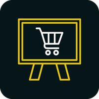 online boodschappen doen vector icoon ontwerp