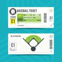 honkbal ticket kaart modern element ontwerp vectorillustratie vector