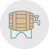 bier vaatje vector icoon ontwerp