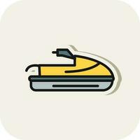 Jet ski vector icoon ontwerp