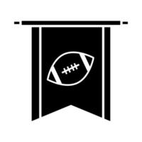 Amerikaans voetbal hanger spel sport professioneel en recreatief silhouet ontwerp icoon vector