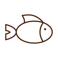 gezonde voeding dagelijks eiwit vis verse voeding lijn stijlicoon vector