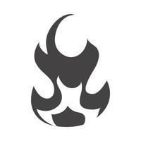 brand vlam brandende hete gloed silhouet design icon vector