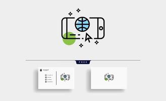 slimme telefoon browser vector pictogram ontwerp illustratie