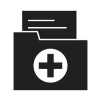 rapport archief gezondheidszorg medisch en ziekenhuis pictogram silhouet stijlicoon vector
